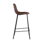 chaise de bar cuir marron