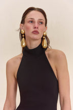 Boucles D'Oreilles Eviana - Gold Foiled Wood