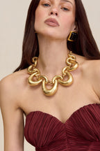 Collier Ras Du Cou Taylor - Gold Foiled Wood