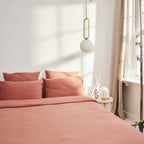 Housses De Couette 100% Gaze De Coton - Rose