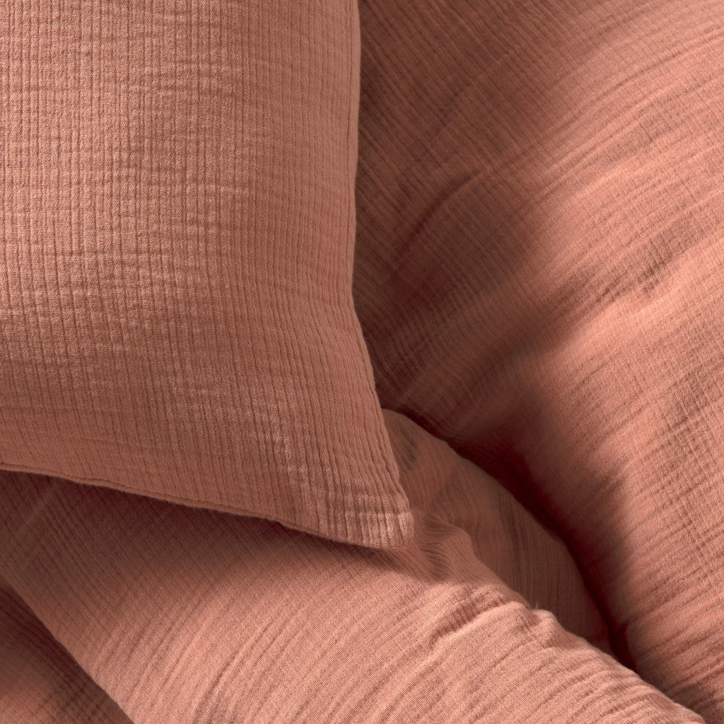 Housses De Couette 100% Gaze De Coton - Rose