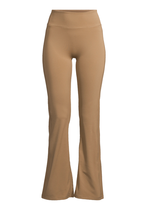 Soft Touch Flared Pants - Light Khaki