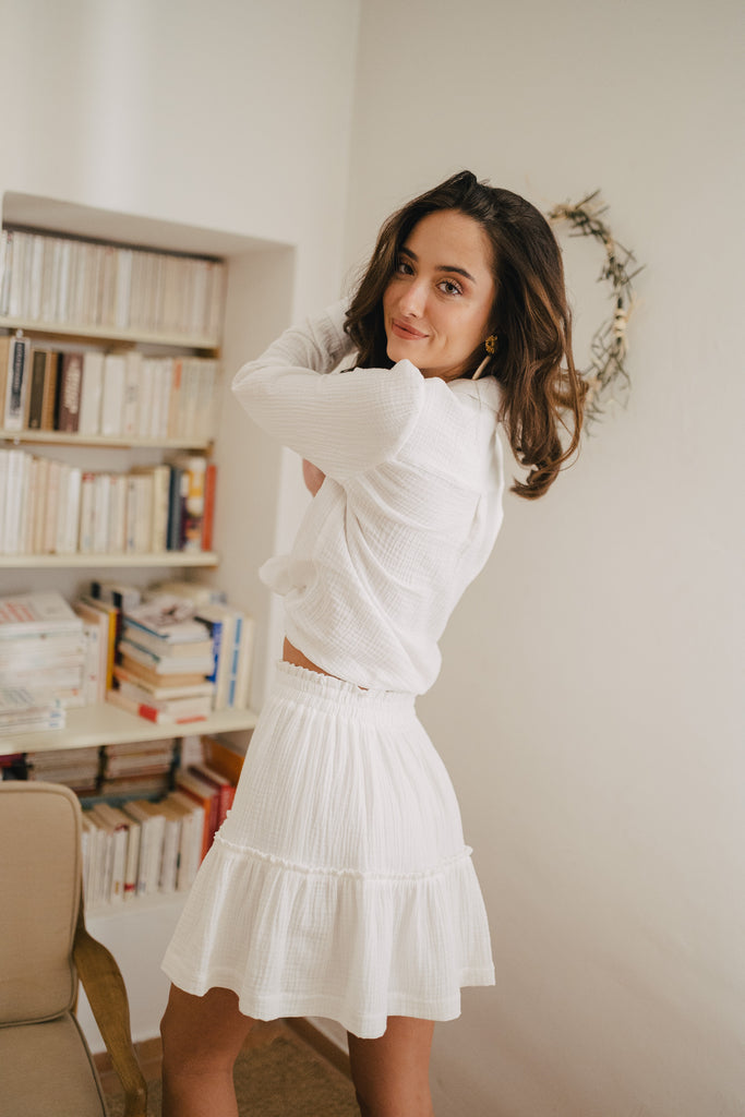 Jupe Edma Blanc Coton
