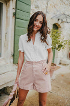 Short Gaston Velours Rose