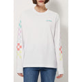 T-Shirt Dotty Check Ls Bf - Blanc - Femme