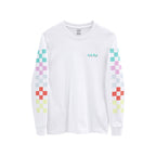 T-Shirt Dotty Check Ls Bf - Blanc - Femme