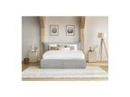 Jade - Lit Coffre Avec Tête De Lit Effet Oreiller - Gros Côtelé Doux