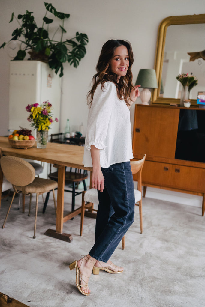 Blouse Dina Blanc Coton