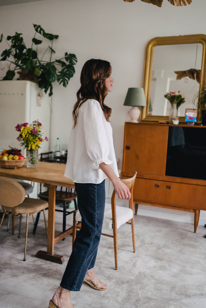 Blouse Dina Blanc Coton