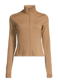 Soft Touch Zip Jacket - Light Khaki