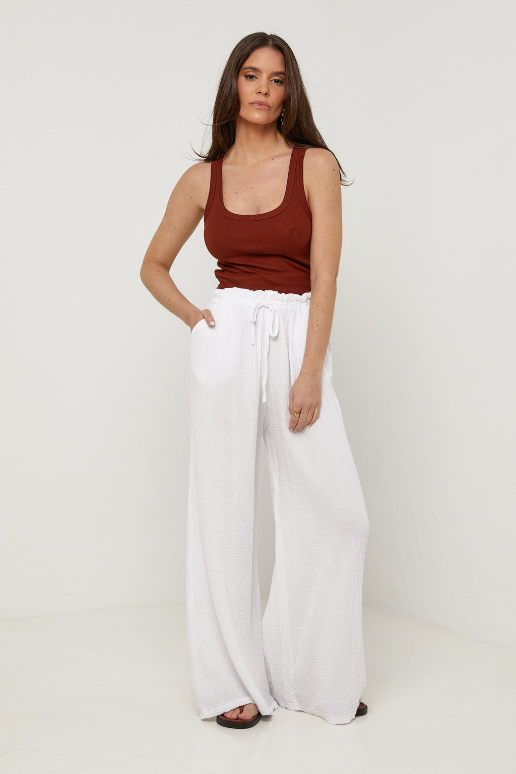 Pantalon - Blanc - Femme