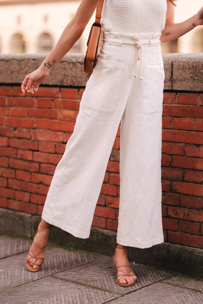 Pantalon Gabin Lin Blanc
