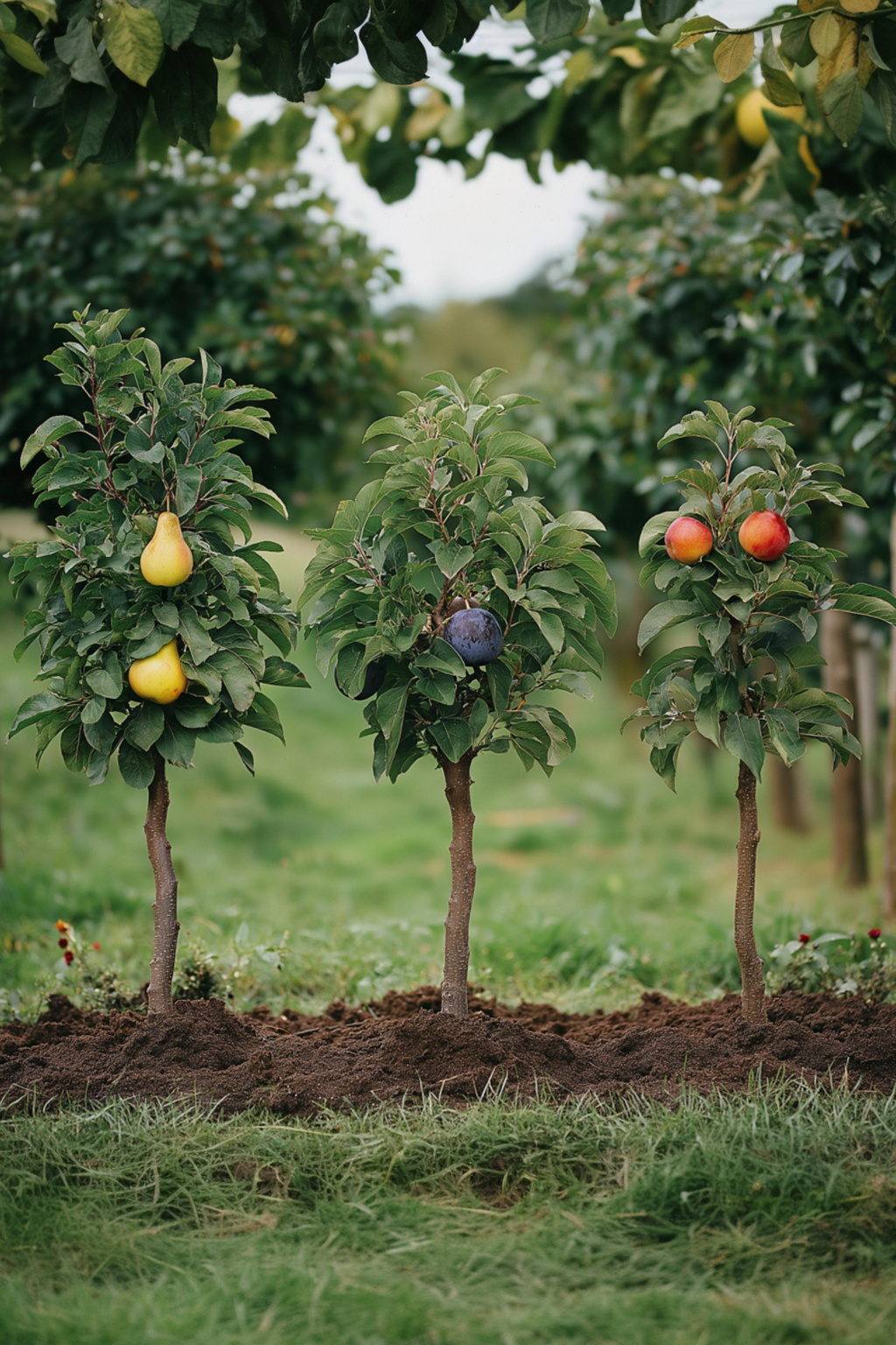 Mélange De 3 Arbres Fruitiers Colonnaires Sucrés – Plante D’Extérieur