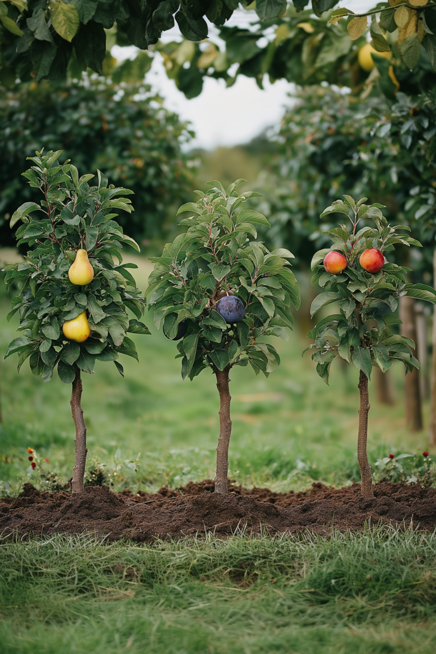 Mélange De 3 Arbres Fruitiers Colonnaires Sucrés – Plante D’Extérieur