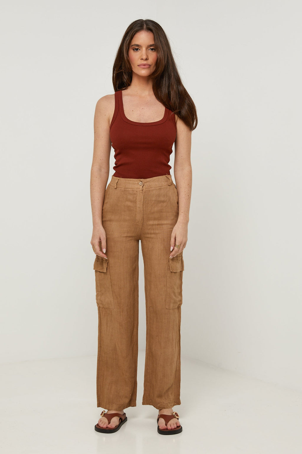 Pantalon - Camel - Femme
