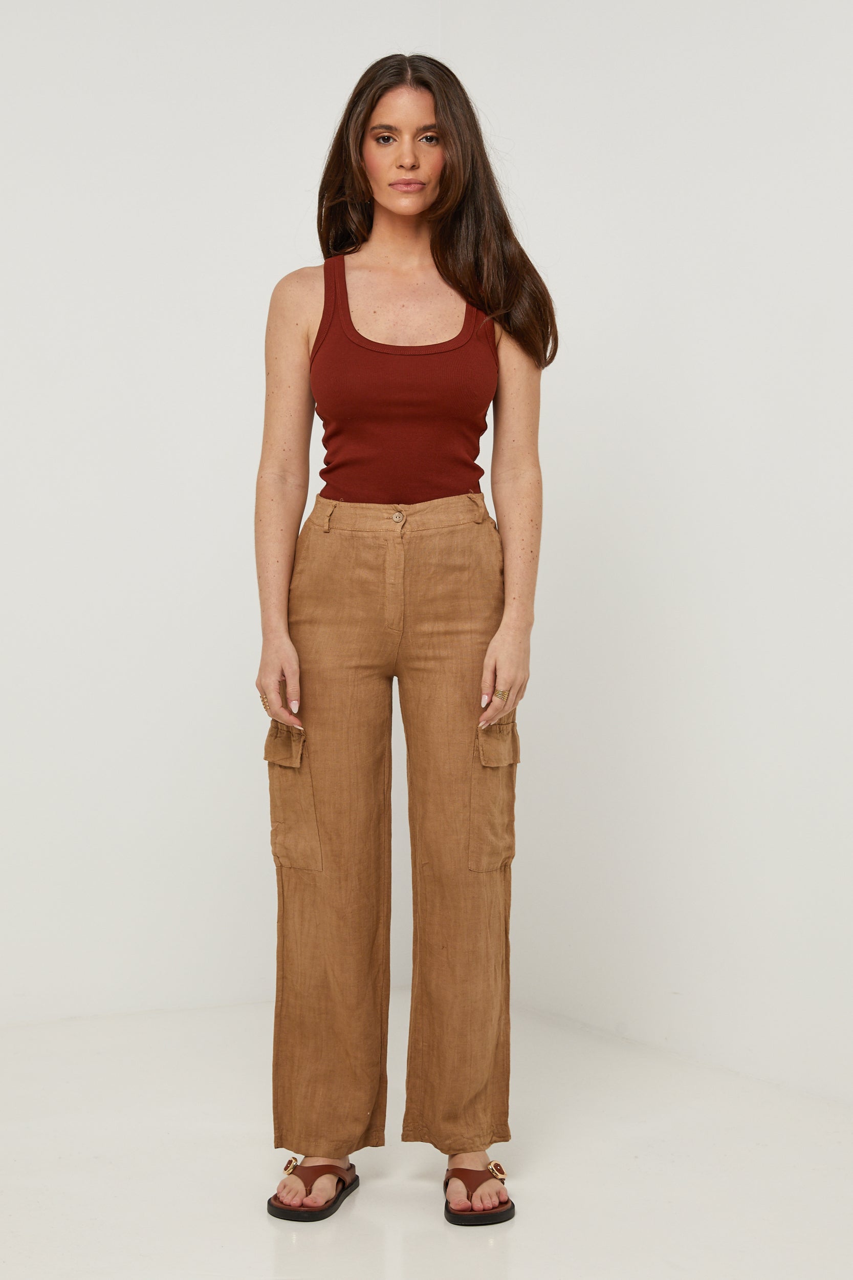 Pantalon - Camel - Femme