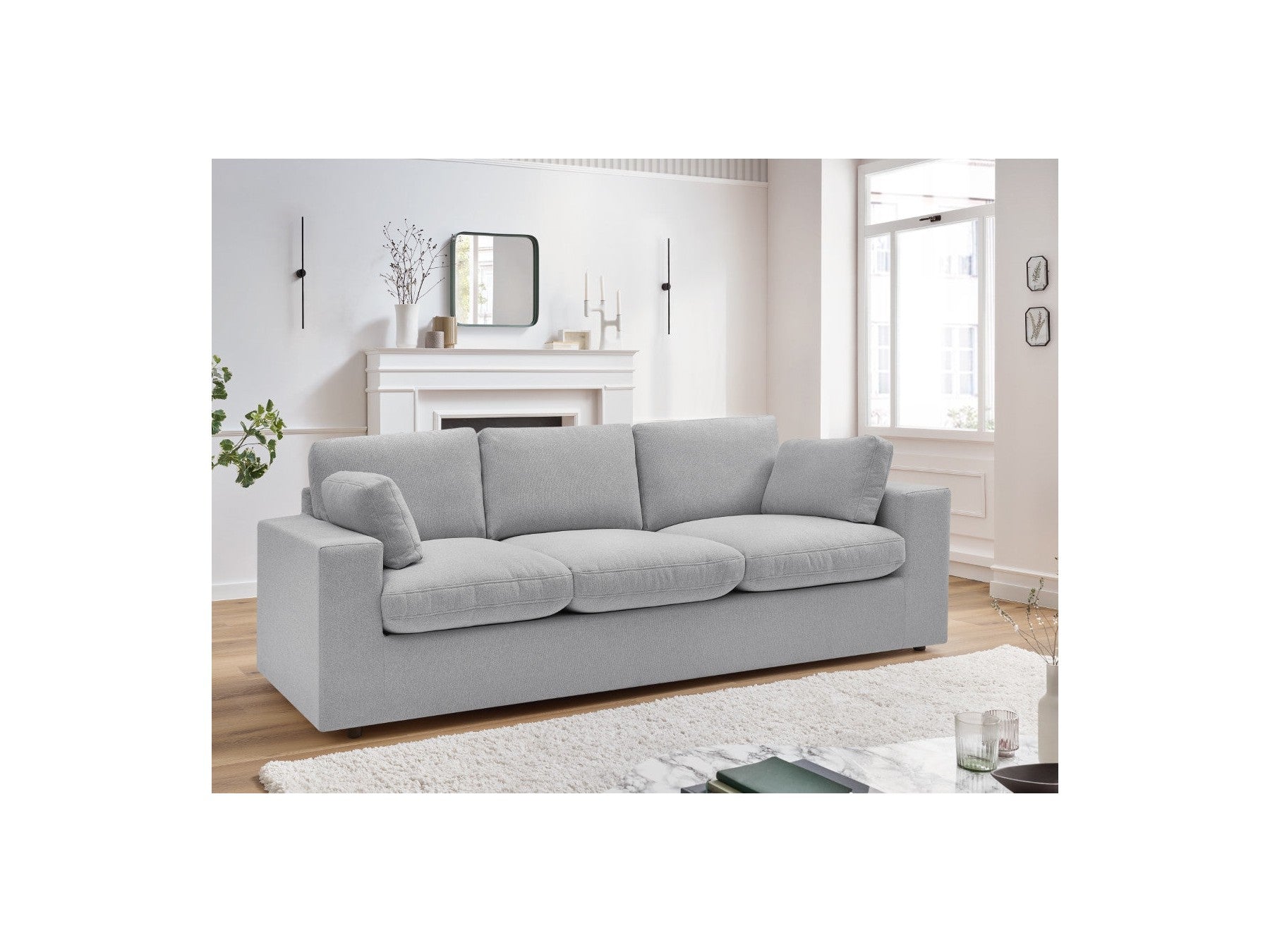 Belair - Canapé Droit Fixe Compact - Tissu