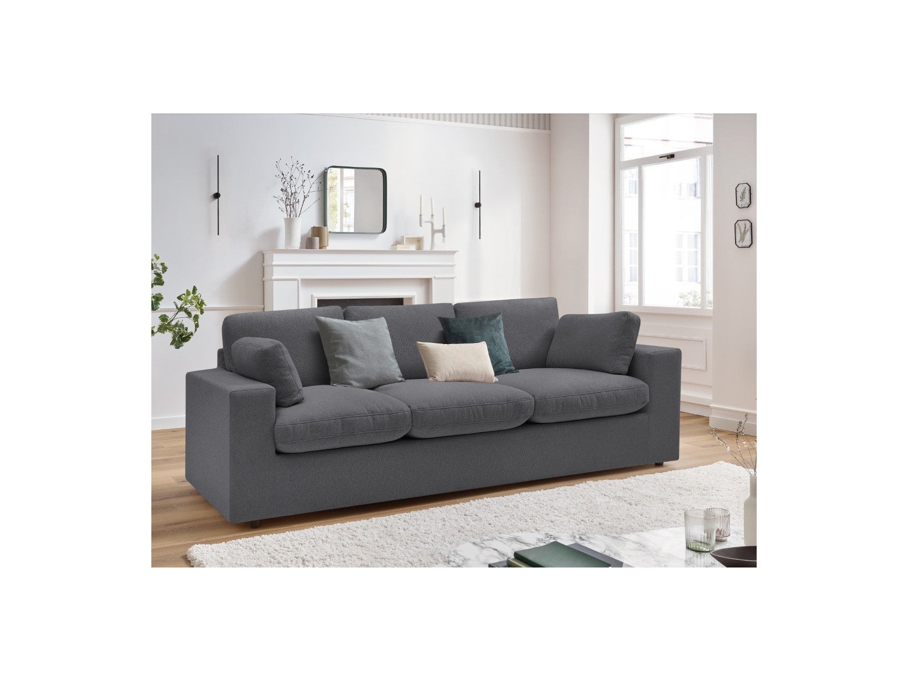 Belair - Canapé Droit Fixe Compact - Tissu
