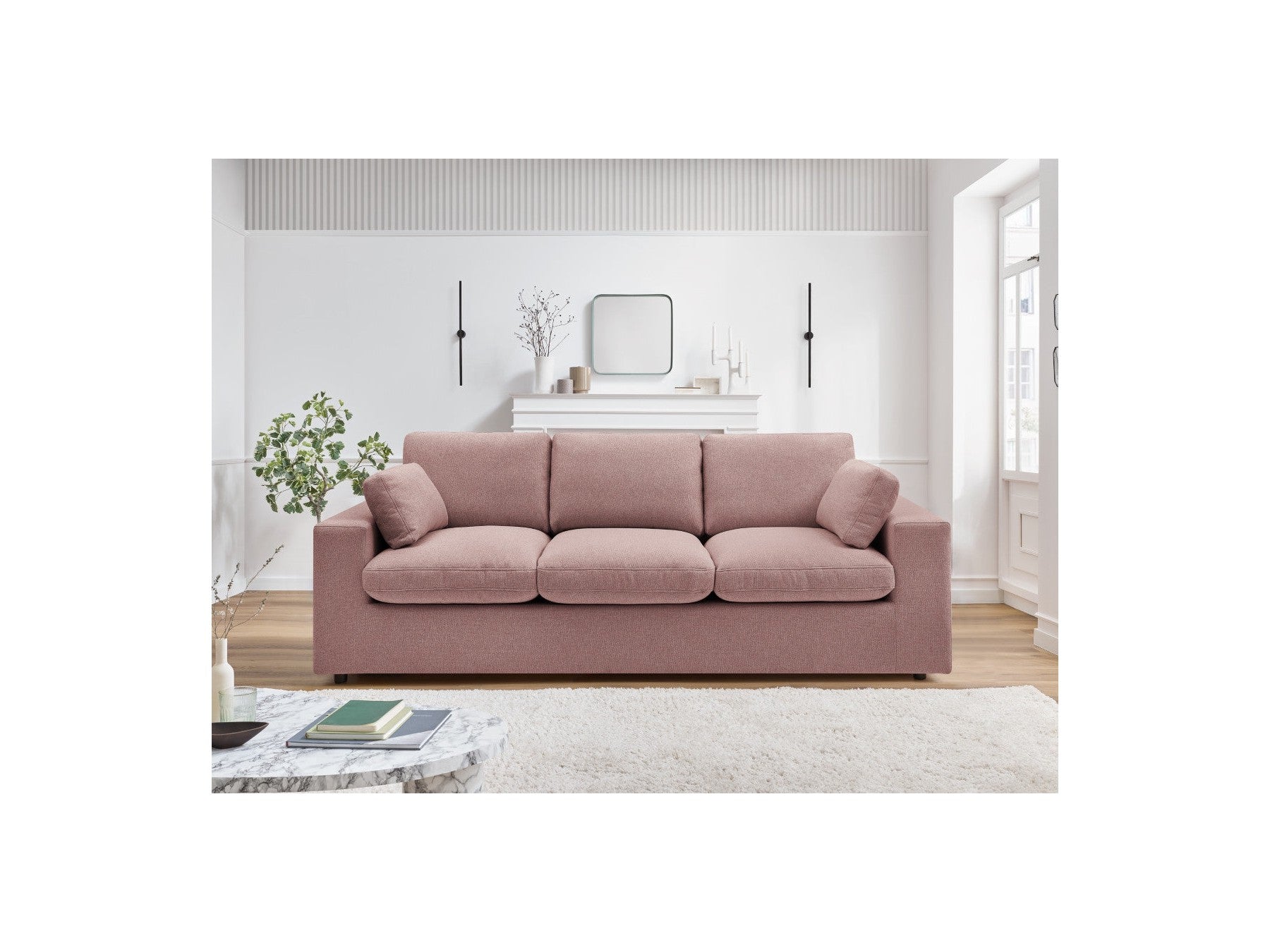 Belair - Canapé Droit Fixe Compact - Tissu