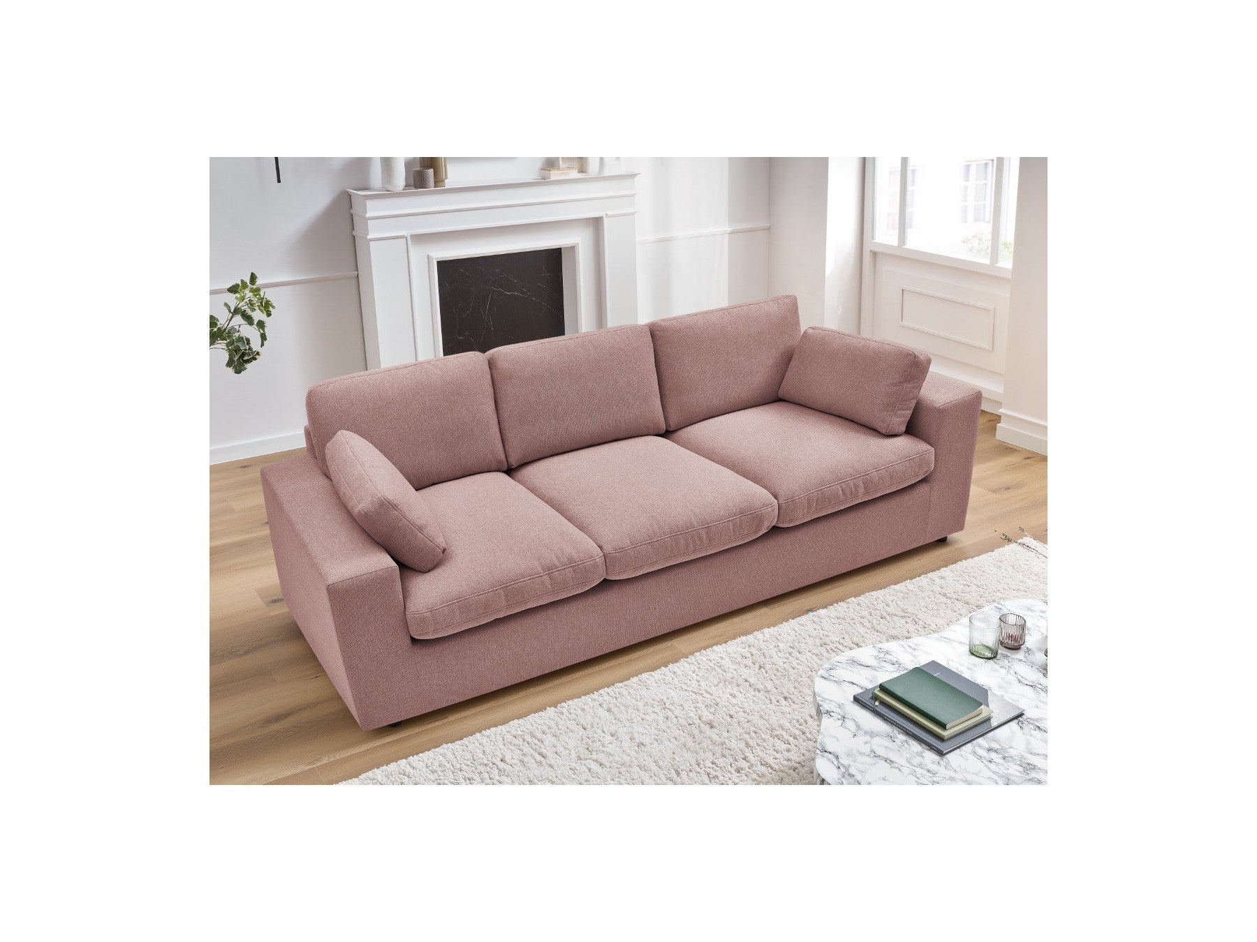 Belair - Canapé Droit Fixe Compact - Tissu