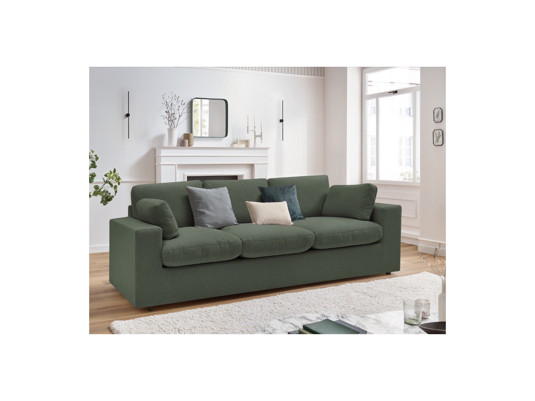 Belair - Canapé Droit Fixe Compact - Tissu