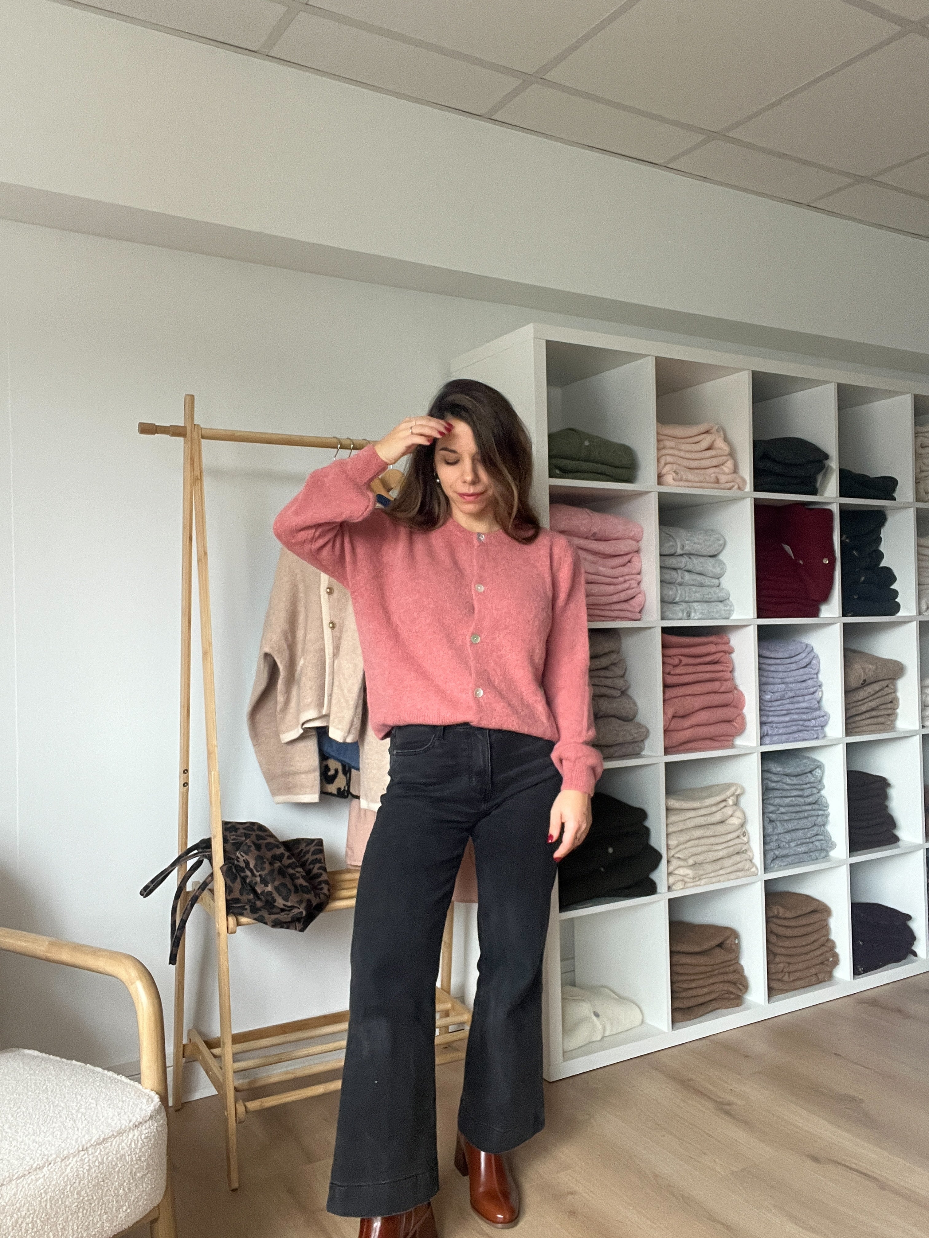 Maille En Laine Léonie Vieux Rose