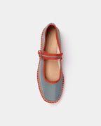 Espadrilles Peonia Gris Oscuro-Rojo