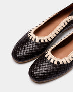 Ballerines Pisum Marron Oscuro-Crudo