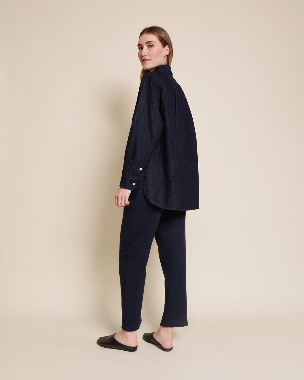 Le Pantalon Phoenix Unisexe En Coton Bio Côtelé - Bleu Nuit
