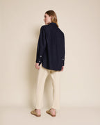 Le Pantalon Phoenix Unisexe En Coton Bio Côtelé - Craie