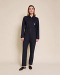 La Combipantalon Salomé En Coton Bio - Bleu Nuit