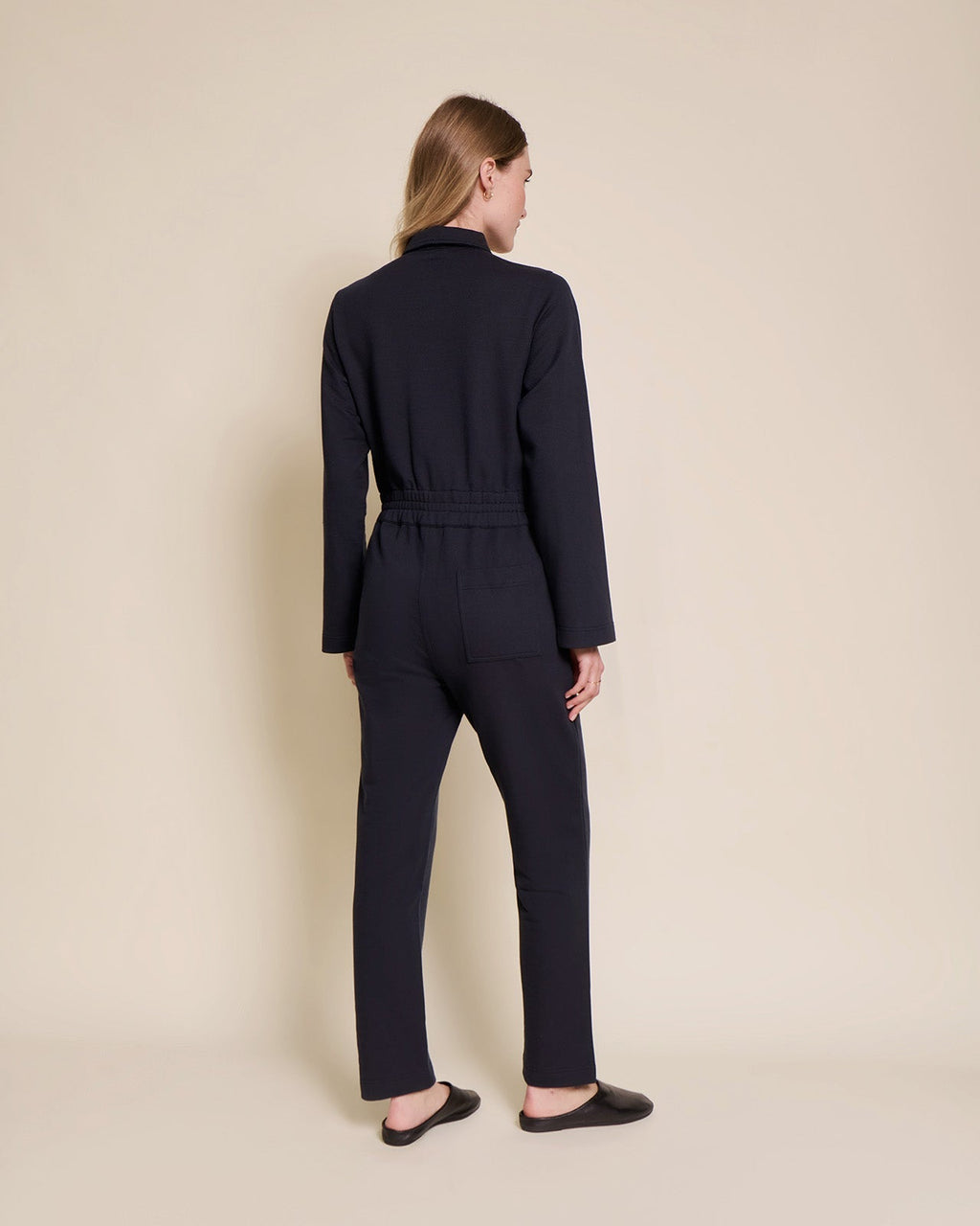 La Combipantalon Salomé En Coton Bio - Bleu Nuit