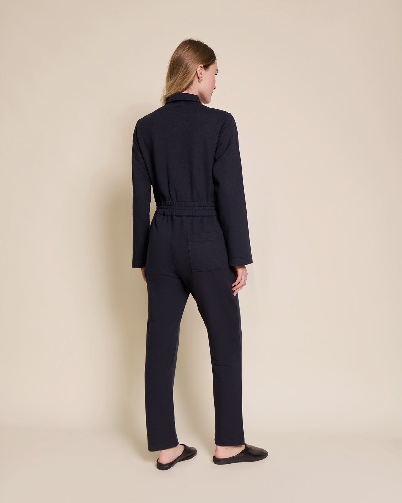 La Combipantalon Salomé En Coton Bio - Bleu Nuit