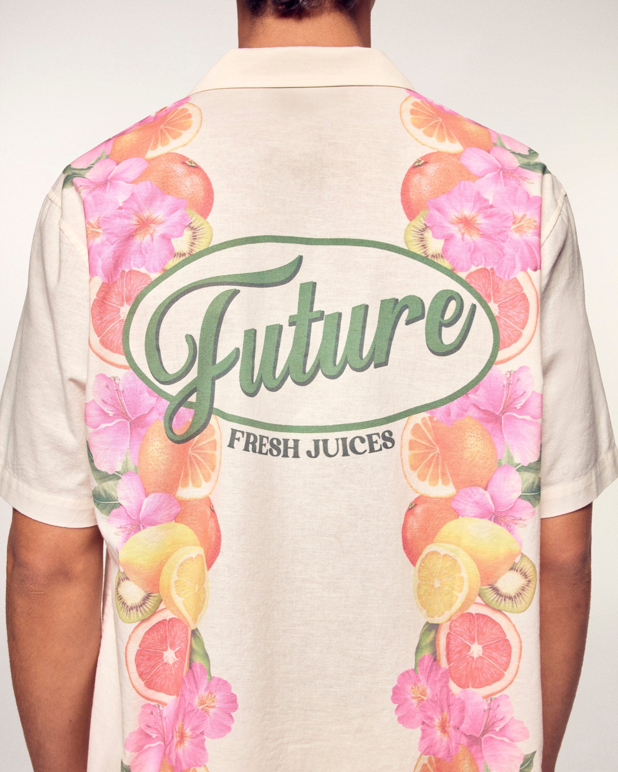 Chemise Manches Courtes Print Frise