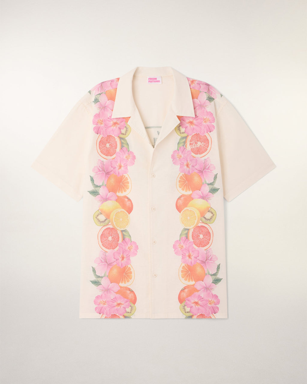 Chemise Manches Courtes Print Frise