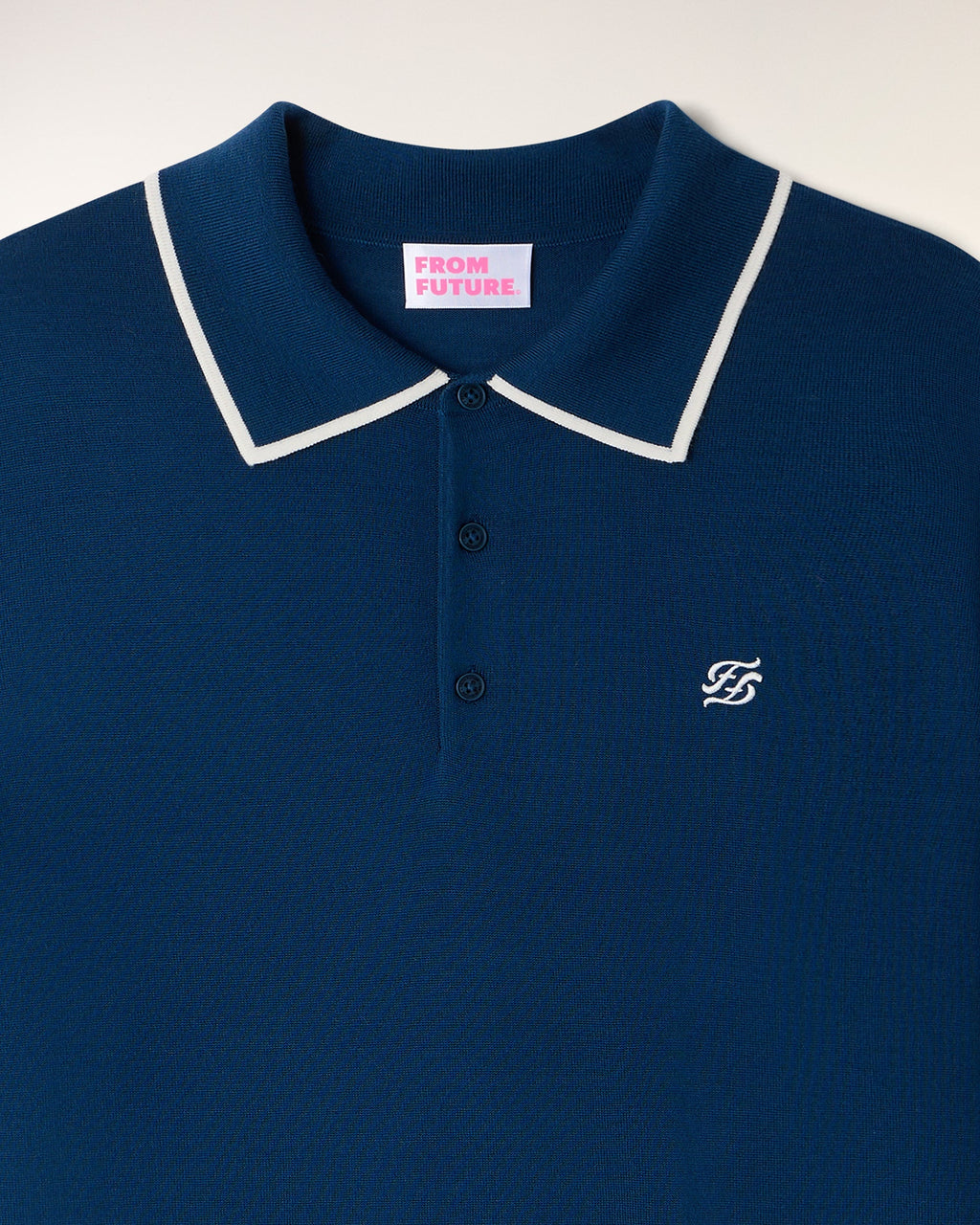 Pull Col Polo À Broderie "Future"