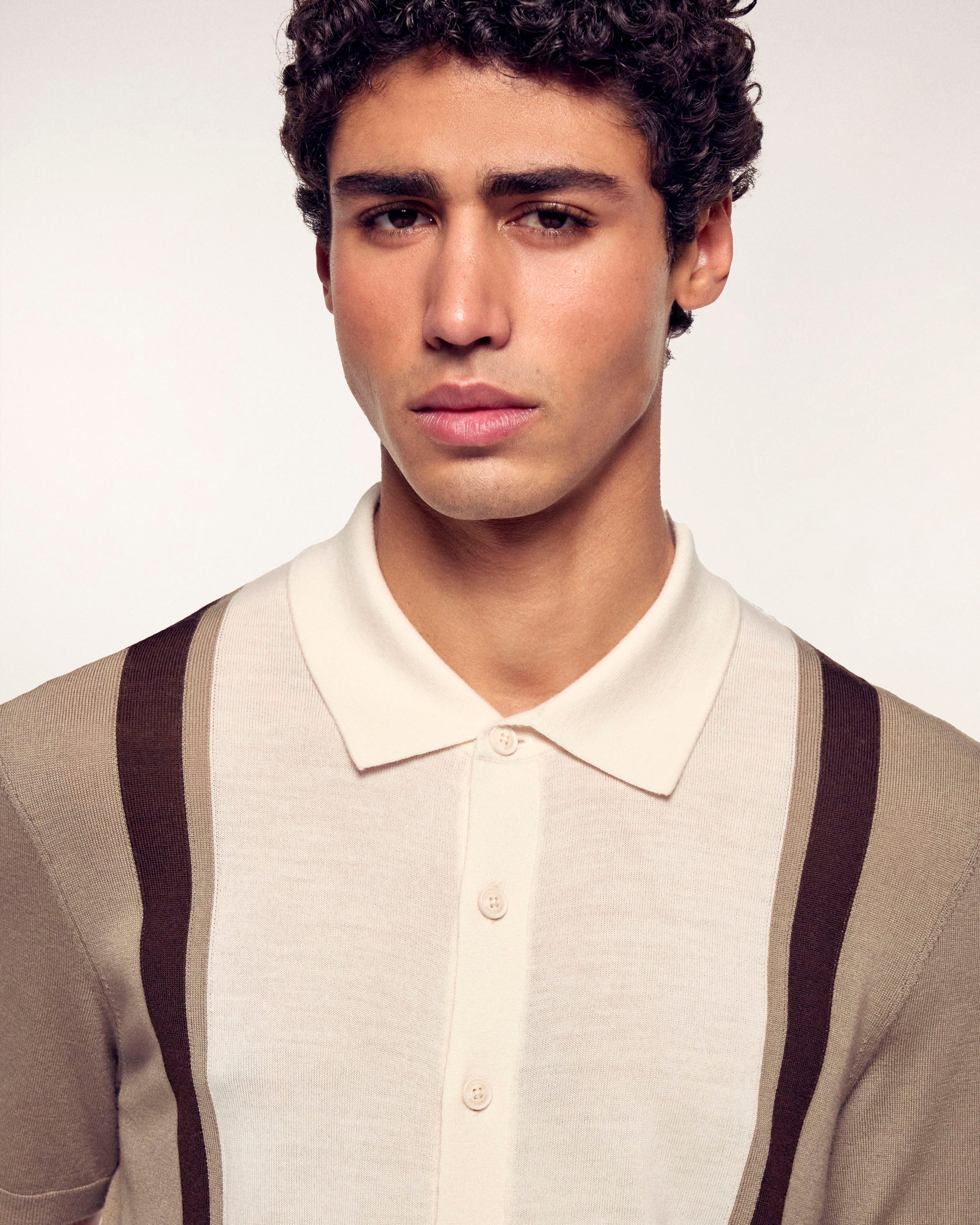 Pull Col Polo Manches Courtes