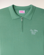 Pull Col Polo Zippé À Broderie "Future"