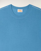Pull Col Rond Manches Courtes - Intense Blue