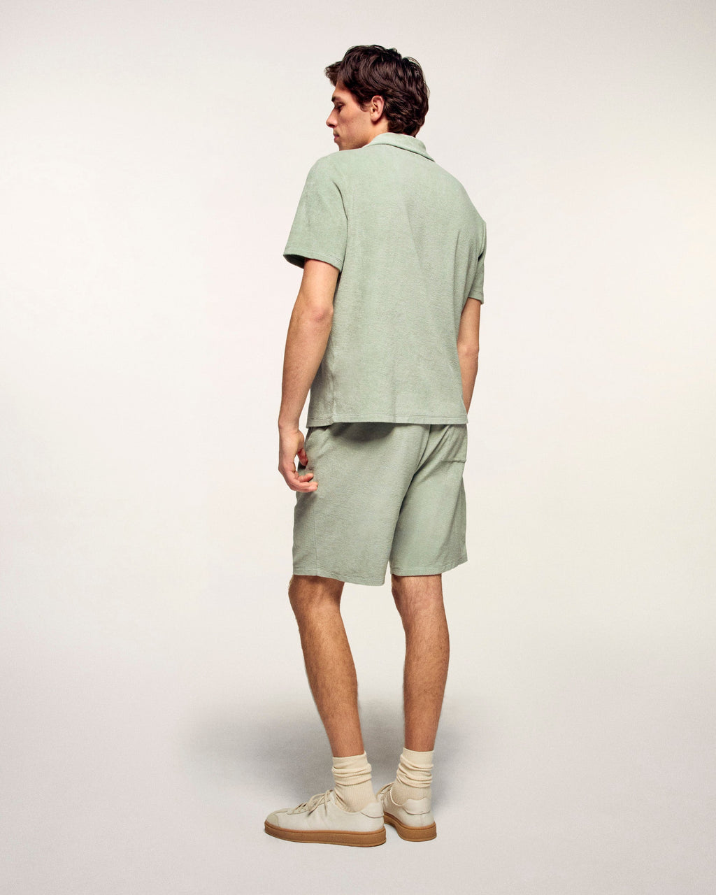 Short Bermuda En Éponge - Sage Green