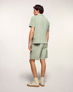 Short Bermuda En Éponge - Sage Green