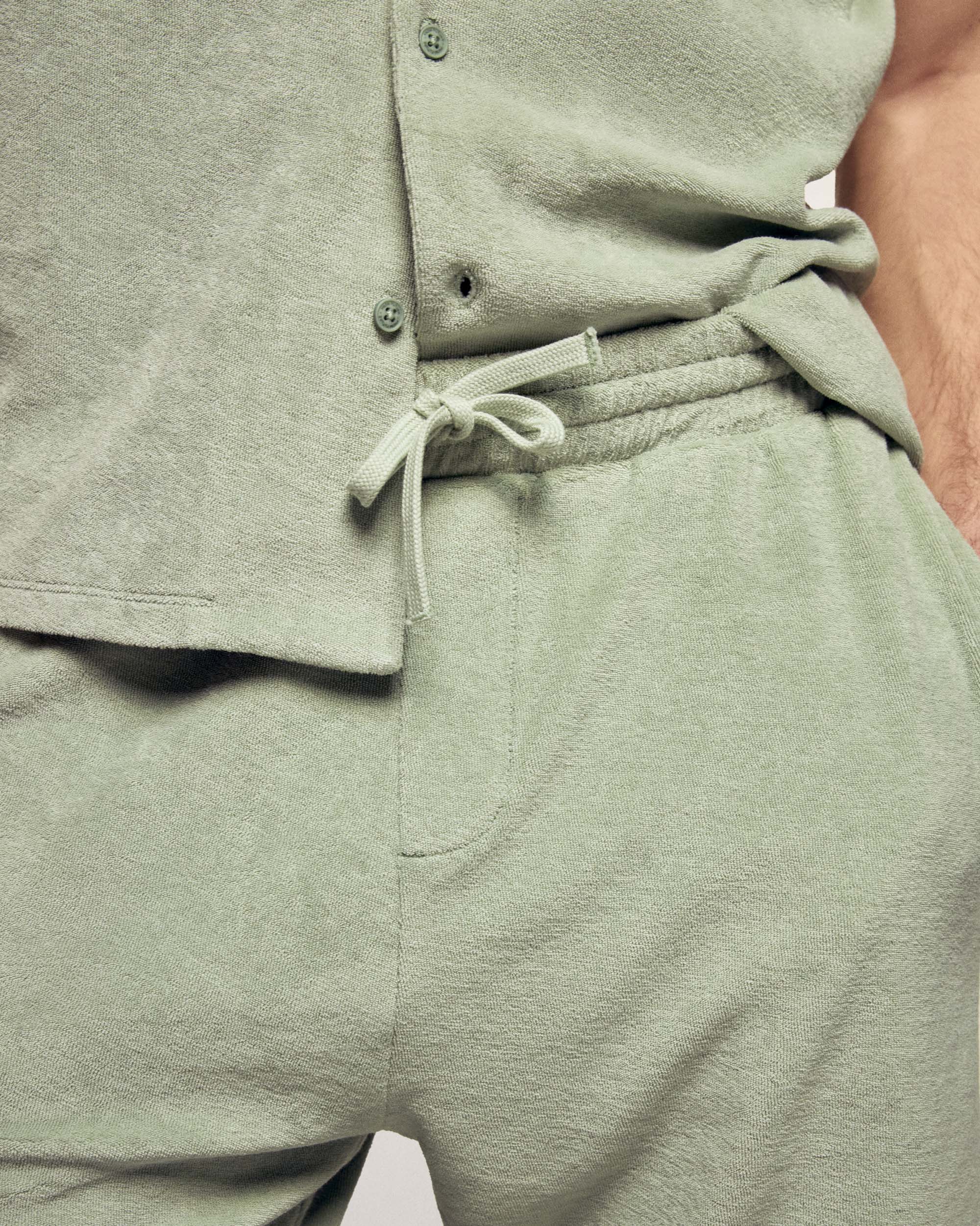 Short Bermuda En Éponge - Sage Green