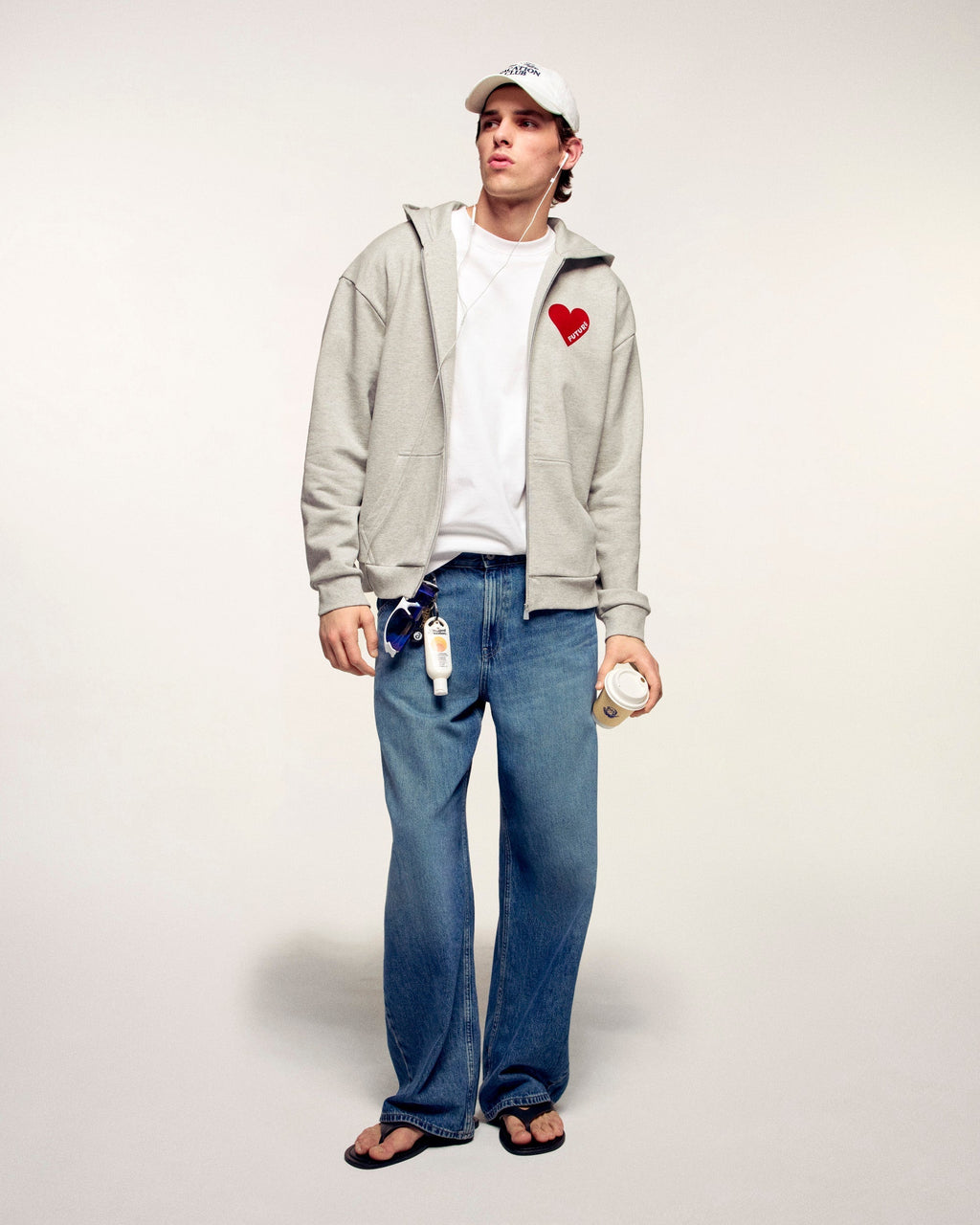 Sweatshirt Hoodie Zippé Cœur "Future"
