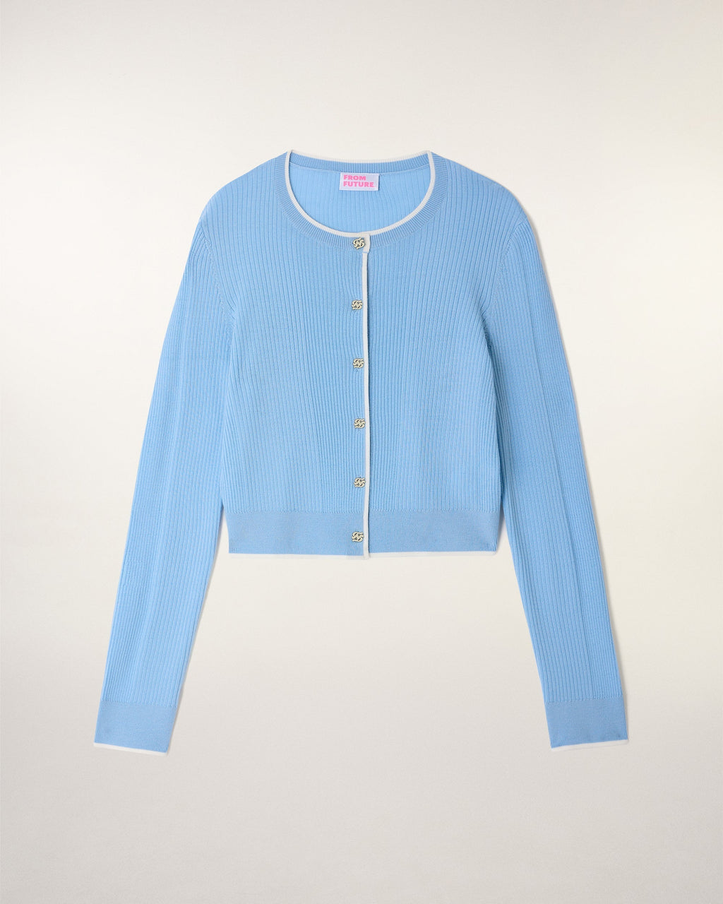 Cardigan Boutons Plaque Dorée Ff
