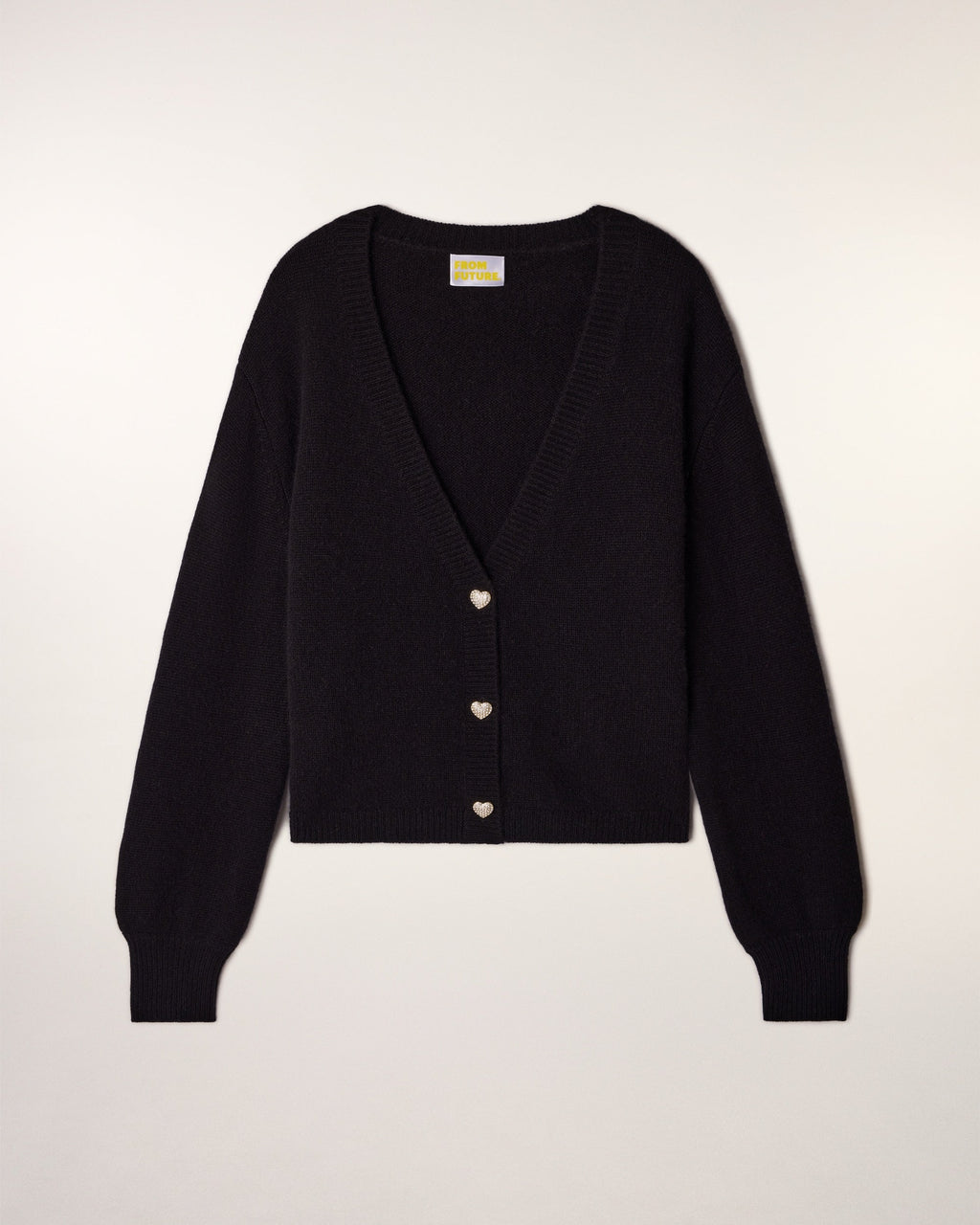 Pull Cardigan Boutons Coeur Strass