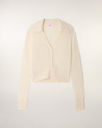 Pull Cardigan Cachemire Brossé Broderie