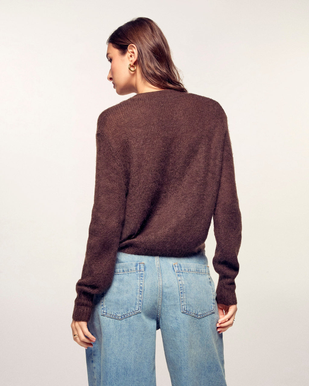 Pull Cardigan En Mohair