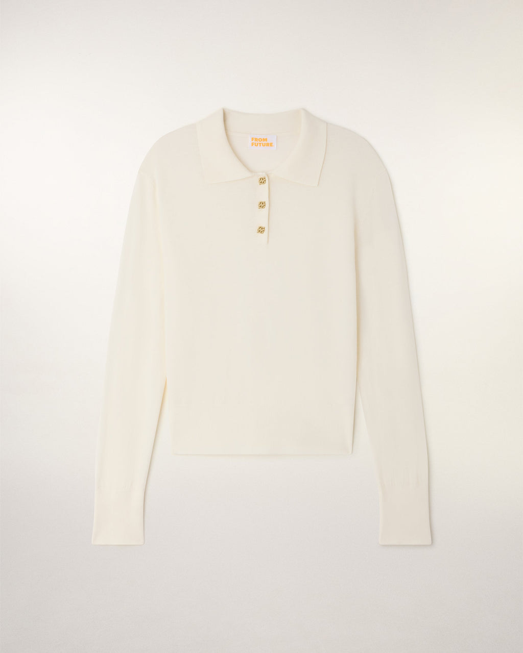 Pull Col Polo Boutons Dorés