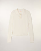 Pull Col Polo Boutons Dorés