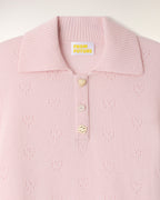 Pull Col Polo Ajouré Cœur